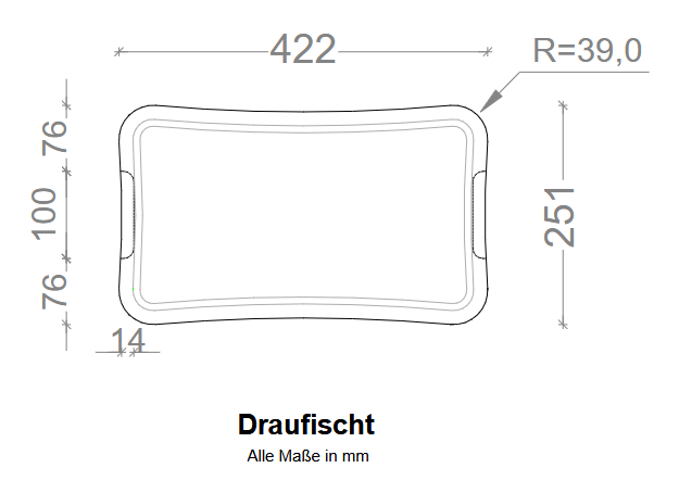 Handgefertigtes Servierbrett aus Keramik (Trilium)